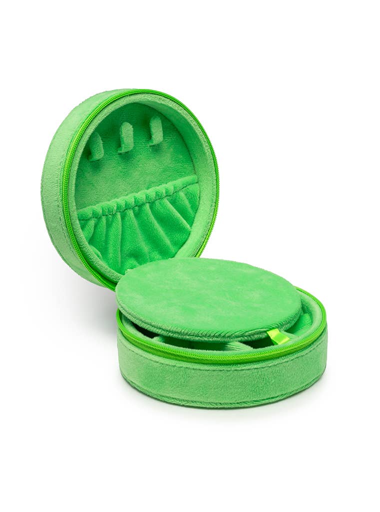 Kitten Caboodle Green Velvet Jewelry Zip Case / Organizer