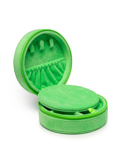Kitten Caboodle Green Velvet Jewelry Zip Case / Organizer