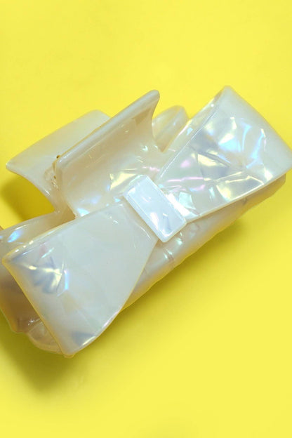 BOW PVC ACRYLIC HAIR CLAW CLIPS