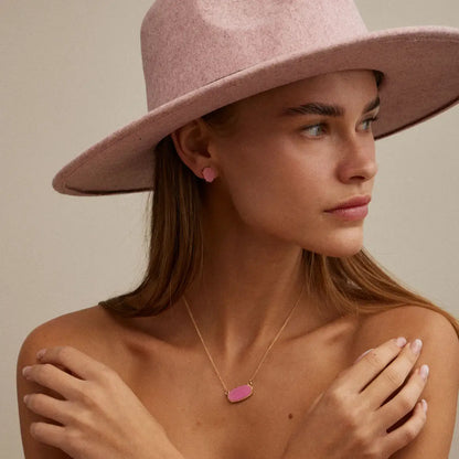 Druzy Stone Charm Short Necklace