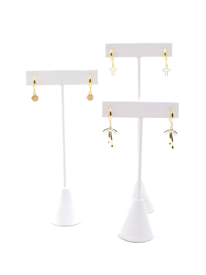 Gold Plated Huggie Hoop Earrings — Build Your Custom Charm Earrings!