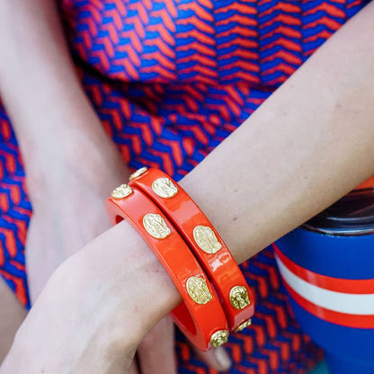 Orange & Blue Resin Logo Bangle