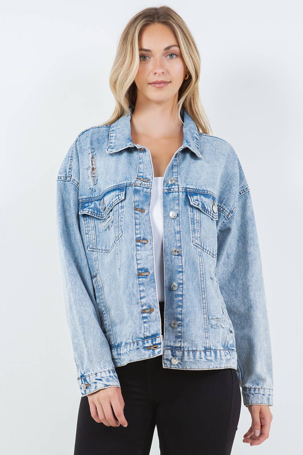Relaxed Denim Jacket, Oversized Denim Jacket