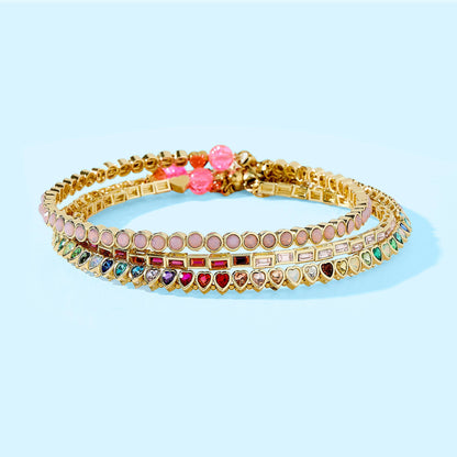 Amore Rainbow Hearts Necklace – Multicolor Heart Bead Choker