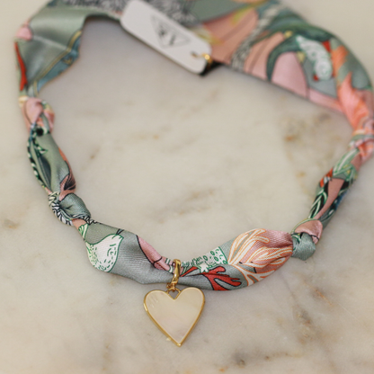 Callie Heart Scarf Necklace