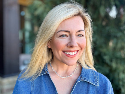 Beaded Necklace - Glass Hearts - Nora