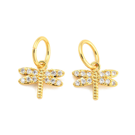 18K Gold Plated Dragonfly Charm