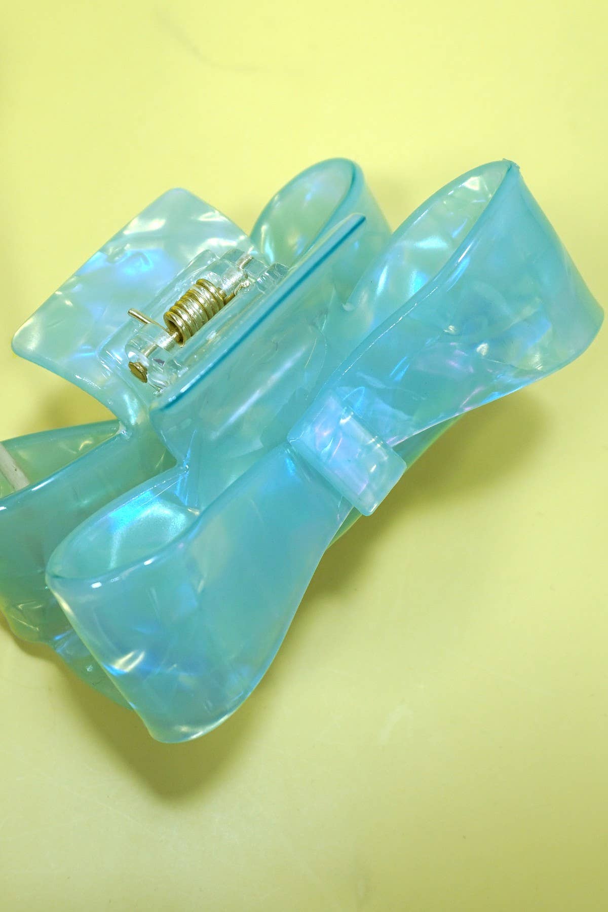 BOW PVC ACRYLIC HAIR CLAW CLIPS