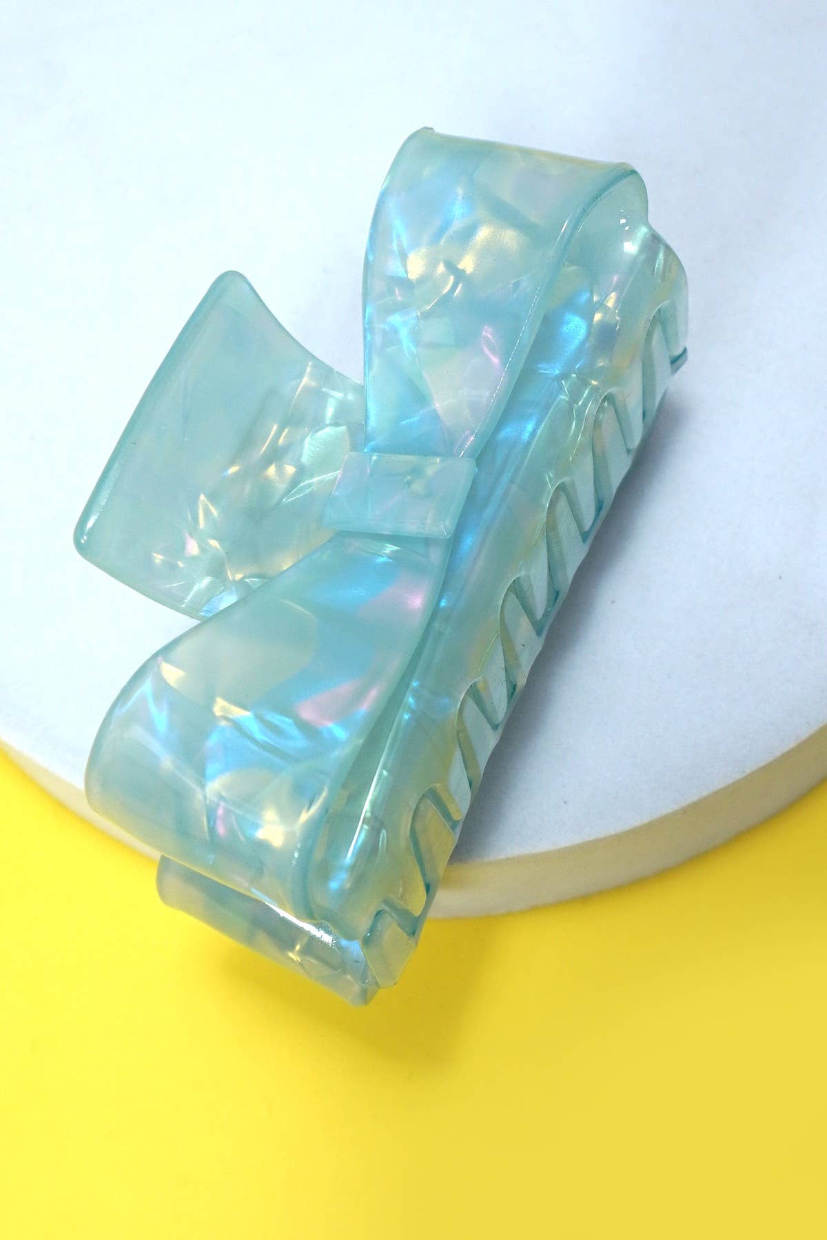 BOW PVC ACRYLIC HAIR CLAW CLIPS