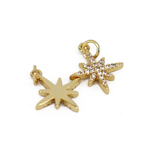 MINI- Gold North Star Charm