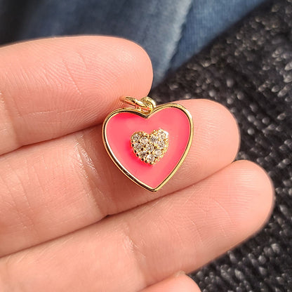 Hearts & Symbols Charm Collection — Enamel, Crystal, Resin, Glass Charms