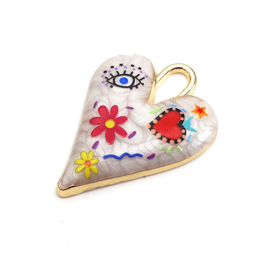 Doodle Hearts Charm